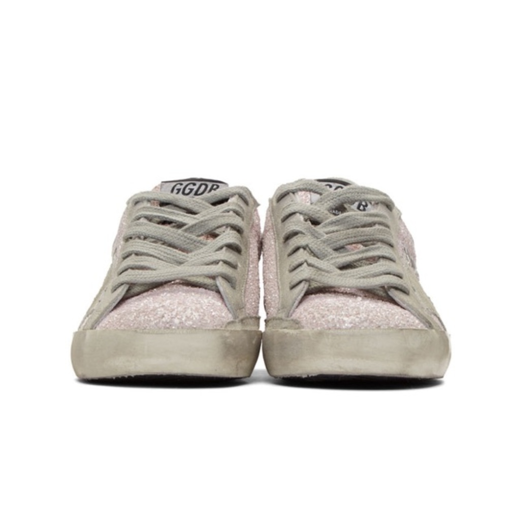NWT Golden Goose Pink Glitter Superstar Sneakers - Picture 2 of 9